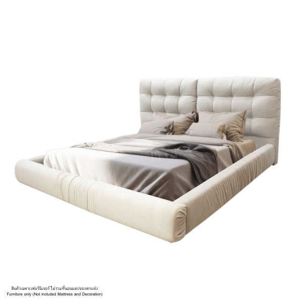 ฐานรองหัวเตียง 6 ฟุต WISDOM DESIGN FURNITURE รุ่น PHILIP สีขาว